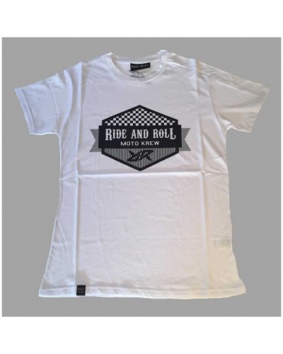 RIDE AND ROLL KREW triko OIL CAN white