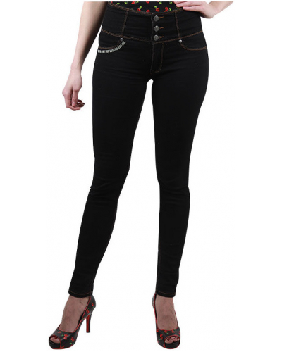 RUSTY PISTONS nohavice jeans RPTRW21 ALMA dámske black
