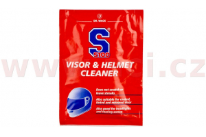 S100 čistiace obrúsky VISOR & HELMET CLEANER red