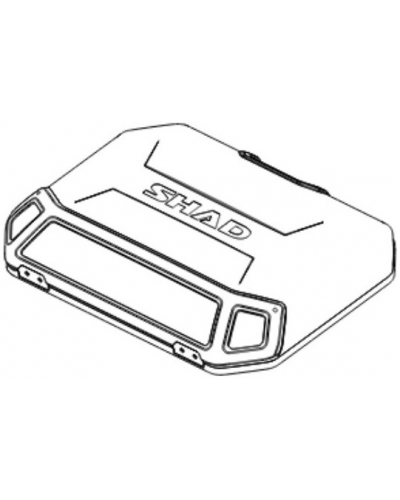 SHAD kryt kufru TERRA 203163R hliník (side case)