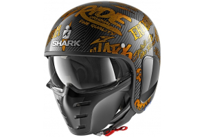 SHARK prilba S-DRAK Carbon Freestyle Cup carbon / gold / gold