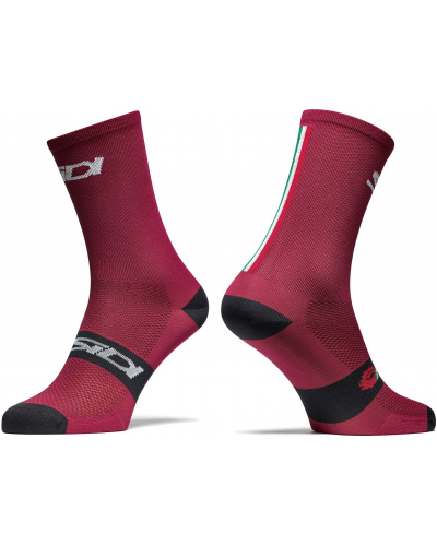 SIDI ponožky TRACE red / burgundy / black