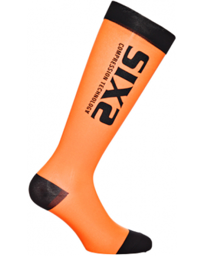 SIXS RS kompresné podkolienky čierna/oranžová