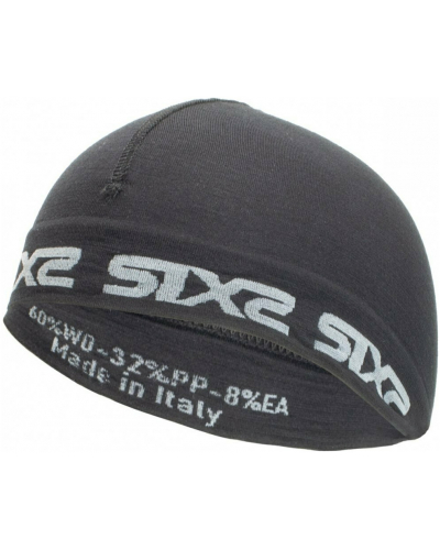 SIXS SCX Merinos čiapka pod prilbu čierna