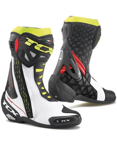 TCX boty RT-RACE white/red/fluo yellow VYSTAVENÉ