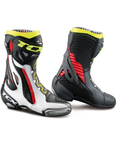 TCX boty RT-RACE PRO AIR white/red/fluo yellow