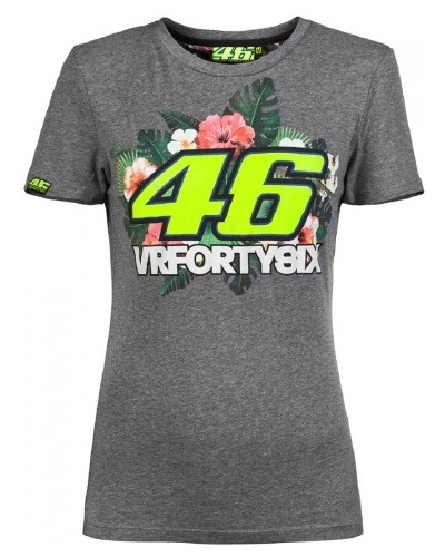Valentino Rossi VR46 tričko VRFORTYSIX grey