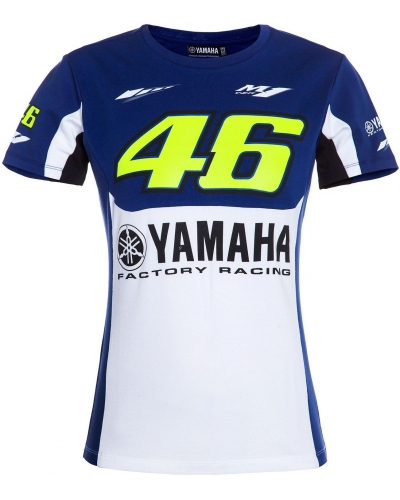 Valentino Rossi VR46 tričko YAMAHA DUAL dámske white/blue