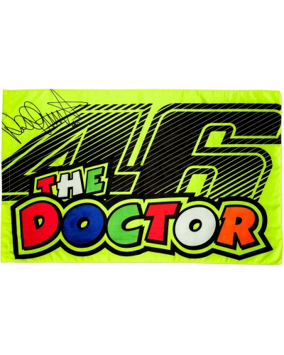 Valentino Rossi VR46 vlajka THE DOCTOR yellow